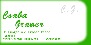 csaba gramer business card